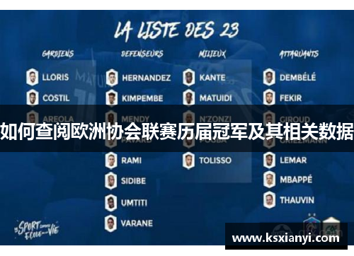 如何查阅欧洲协会联赛历届冠军及其相关数据